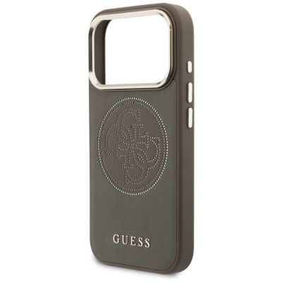 6. Etui Guess Perforated 4G MagSafe na iPhone 17 Pro Max - brązowe