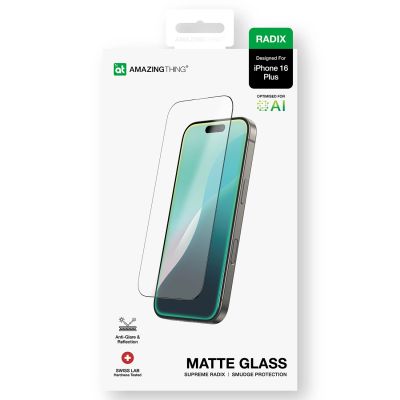 11. Szkło hartowane AMAZINGTHING Radix Matte Glass matowe do iPhone 16 Plus