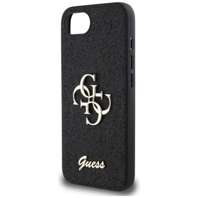 6. Etui Guess Fixed Glitter Big 4G na iPhone 16e - czarne