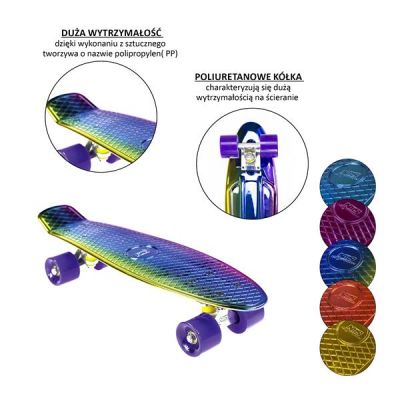 53. Deskorolka Nils Extreme ELECTROSTYLE PENNYBOARD PNB01 RAINBOW 