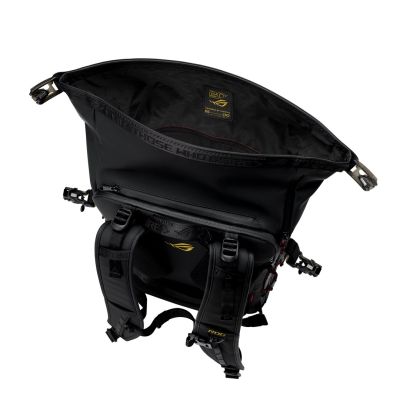 13. ASUS ROG SLASH Backpack Edition 20 plecak Plecak rolowany Czarny Poliester, Skóra woskowana (Pull Up)