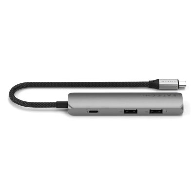 3. Aluminiowy adapter do urządzeń mobilnych USB-C Satechi 4-in-1 USB-C Slim Multiport Adapter 4K (space gray)
