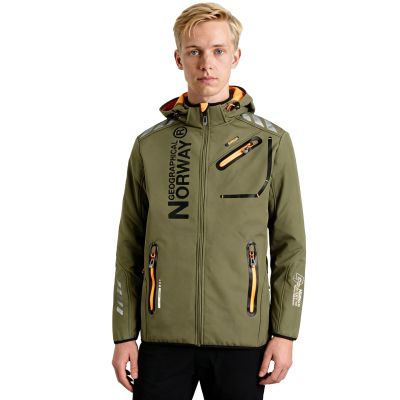10. Kurtka Softshell Geographical Norway Royaute DB 068 M WY1996H/GN-Kaki / Orange