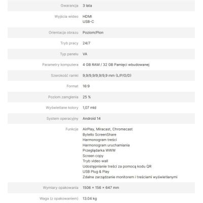 5. AVTEK MONITOR INFORMACYJNY DS2 43"