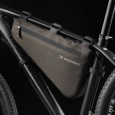 8. Wozinsky torba rowerowa na ramę roweru 3.5 l szara (WBB15BK)