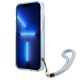 5. Etui Guess Translucent Strap na iPhone 13 mini - niebieskie