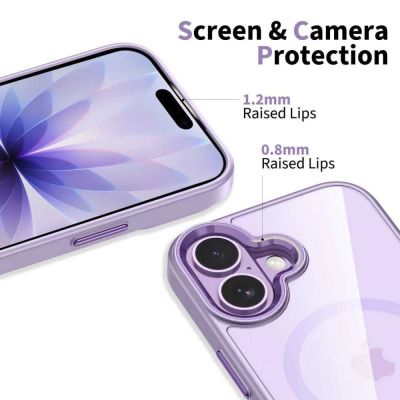 5. Etui Tech-Protect MagMat MagSafe na iPhone 17 - przezroczysto-fioletowe