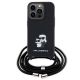 2. Etui Karl Lagerfeld Crossbody Saffiano Metal Pin Karl&Choupette na iPhone 15 Pro - czarne