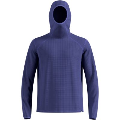 2. Bluza z kapturem Odlo Mid layer hoody CUBIC niebieska