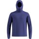 2. Bluza z kapturem Odlo Mid layer hoody CUBIC niebieska