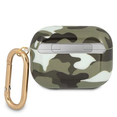 2. Etui Guess Camo Collection na AirPods Pro - zielone