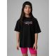 T-shirt loose z nadrukiem dziewczęcy 4F 4FJRSS26TTSHF4137-20S