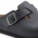 2. Chodaki damskie/męskie Birkenstock Boston Black olejowana skóra klapki narrow wąskie (0059463)
