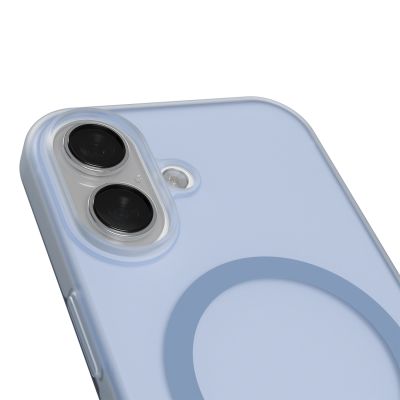 6. Etui silikonowe Puro Daylight kompatybilne z Magsafe na iPhone 17 - półprzezroczyste niebieskie