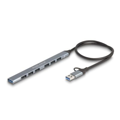 2. DeLOCK 64273 huby i koncentratory USB 3.2 Gen 1 (3.1 Gen 1) Type-C 5000 Mbit/s Szary