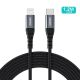 3. Kabel Choetech IP0039 USB-C / Lightning MFi 480Mb/s 3A 1.2m - czarny