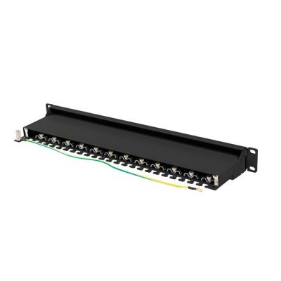 4. LANBERG PATCH PANEL 19" 24 PORT 1U KAT.7 FTP CZARNY PPS7-1024-B