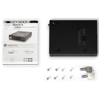 8. Icy Dock MB991IK-B panel drive bay 2.5" Taca napędu pamięci masowej Czarny