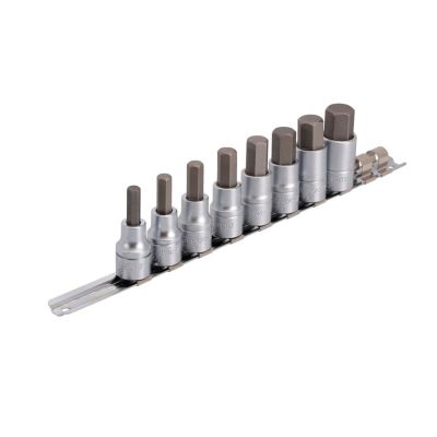 UNIOR Nasadki wkrętakowe HEX 1/2'' na szynie