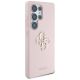 4. Etui Guess Silicone Big 4G Logo Bottom Script na Samsung Galaxy S25 Ultra - różowe