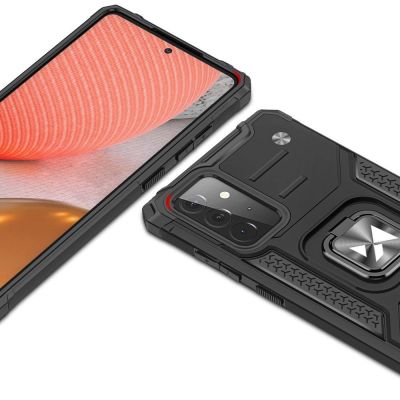 2. Wozinsky Ring Armor pancerne hybrydowe etui pokrowiec + magnetyczny uchwyt Samsung Galaxy A72 4G czerwony