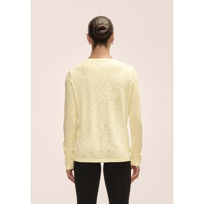 5. Koszulka damska treningowa Casall Soft Texture Long Sleeve żółty