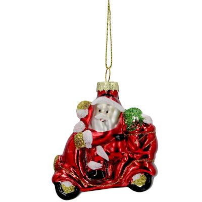 2. BOMBKA SZKLANA FORMÓWKA MIKOŁAJ NA MOTORZE SASKA GIFT & DECOR