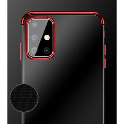 10. Clear Color case żelowy pokrowiec etui z metaliczną ramką Samsung Galaxy A72 4G czarny