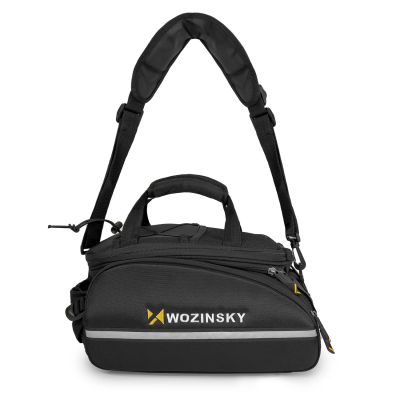 4. Wozinsky duża torba rowerowa na bagażnik 35l + pokrowiec przeciwdeszczowy czarny (WBB19BK)