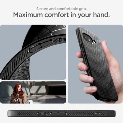 16. Etui Spigen Liquid Air na Google Pixel 9A - czarny mat