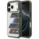 Etui BMW M IML Metal Buttons Tricolor Lines MagSafe na iPhone 17 Pro Max - szare