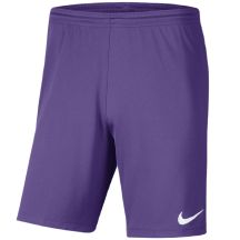 Spodenki dla dzieci Nike Dry Park III NB K fioletowe BV6865 507