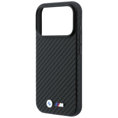 6. Etui BMW M Carbon Metal Logo MagSafe na iPhone 17 Pro Max / 18 Pro Max - czarne