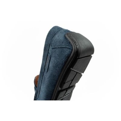 7. Wrangler buty męskie półbuty mokasyny Maifield Suede skóra naturalna granatowe