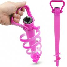 BAZA MOCOWANIE DO PARASOLA PLASTIKOWA WKRĘCANA 39CM RÓŻOWA