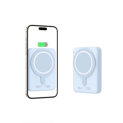 3. Powerbank Tech-Protect LifeMag PB11 z MagSafe 10000mAh 15W port USB-C - niebieski + kabel USB-C