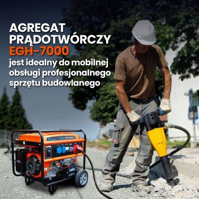 8. Extralink Agregat prądotwórczy EGH-7000 hybrydowy, 7kW