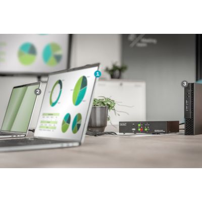 19. Przełącznik KVM, 4-portowy, pojedynczy wyświetlacz, 4K, HDMI