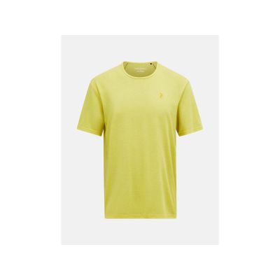 Koszulka męska PEAK PERFORMANCE M Wool-Blend Shortsleeve kolor żółty