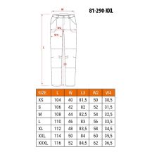 NEO tools 81-290-XXL spodnie ochronne Czarny