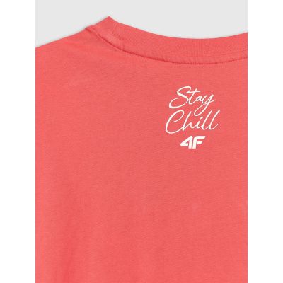 7. T-shirt regular z nadrukiem męski 4F 4FRSS26TTSHM4304-63S