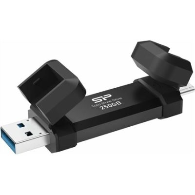 3. SSD Silicon Power DS72 250GB USB-A USB-C Black