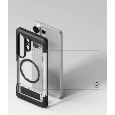 7. Etui Ringke UX Magnetic MagSafe na Samsung Galaxy S26 Ultra - przezroczysto-czarne