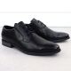 Skórzane wizytowe półbuty męskie czarne Bugatti SS153157