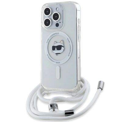 Etui Karl Lagerfeld IML Choupette Head & Cord MagSafe na iPhone 14 Pro - przezroczyste