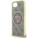 6. Etui Guess IML Metal Glitter 4G Circle Triangle MagSafe na iPhone 16e - brązowe