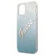 6. Etui Guess Glitter Gradient Script na iPhone 12 mini - niebieskie