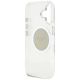 7. Etui Guess IML Metal Colored Circle Classic Logo MagSafe na iPhone 16 - szare