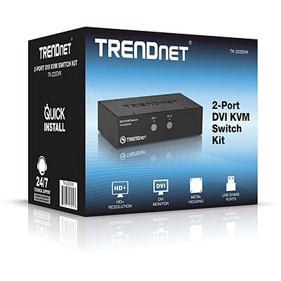4. TRENDnet KVM  2-port DVI Switch Kit
