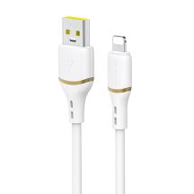 Kabel Dudao L25L USB-A - Lightning 1m 30W w miękkim silikonowym oplocie - biały